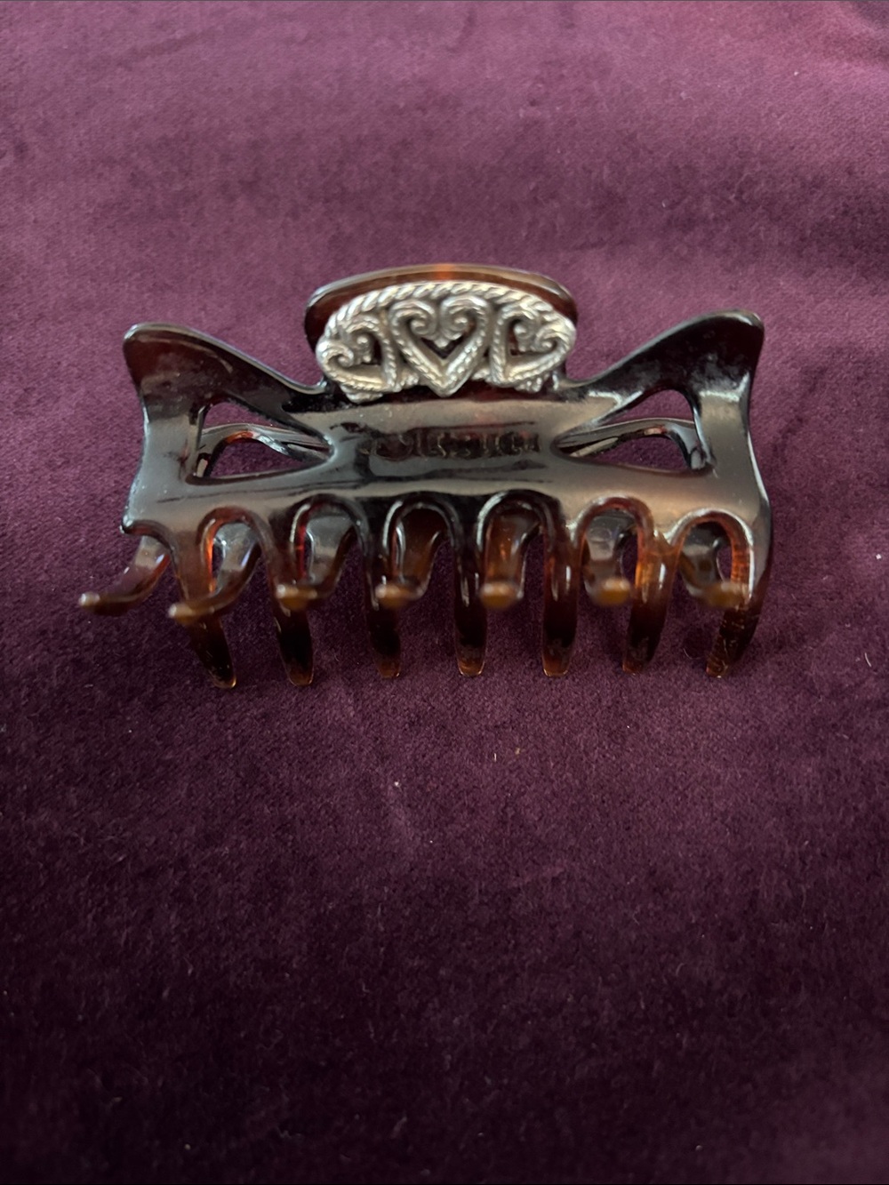 Brighton Tortoiseshell Hair Claw Clip with Silver Accent